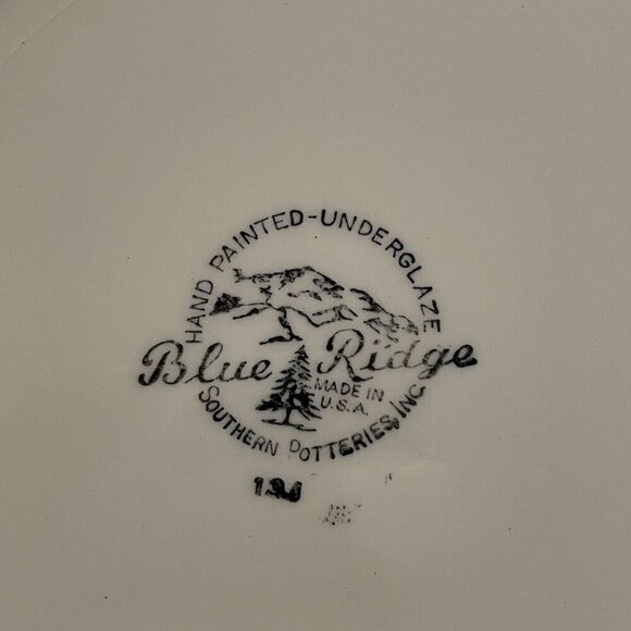 Vintage Blue Ridge Southern Potteries Chatham Dinner Plates 9.5" Set of Four USA - Picture 6 of 7